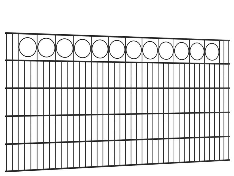 Decorative fence panel Sol | Black | Width 200 cm 