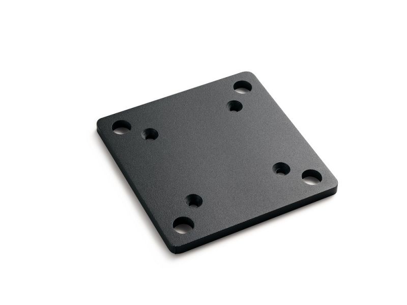 Steel base flat 13 x 13 cm + screws