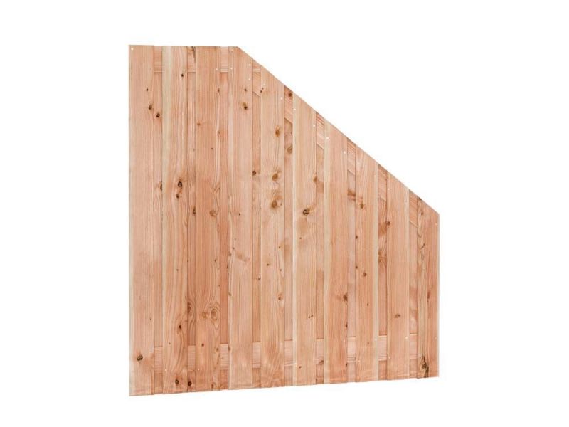 Red Class garden fence | Width 180 cm | Inclined | 21 Planks