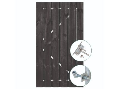 Black pine gate 190 cm high available in two widths