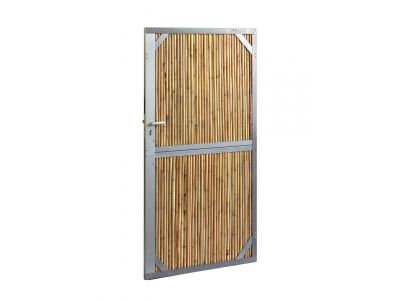Bamboo garden gate | Width 100 cm | Height 200 cm | Galvanised