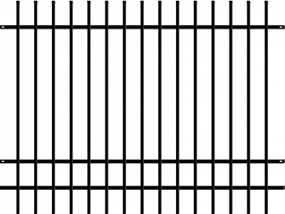 Decorative fence panel Ceres | 2 meters wide | Black 