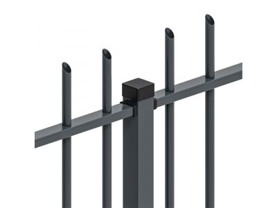 Palisade fence | Width 220 cm | Round bar