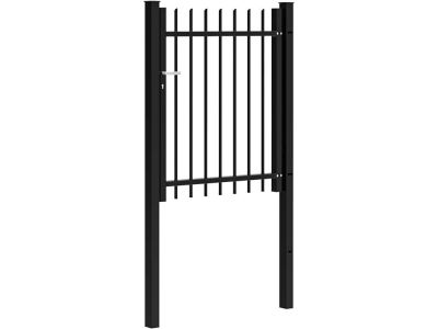 Single palisade gate | Round bar | Width 125 cm 