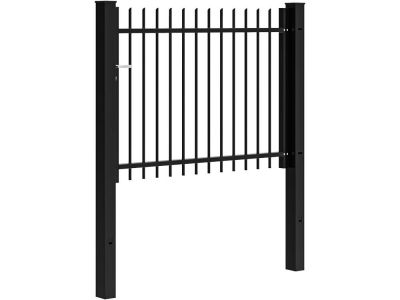 Single palisade gate | Round bar | Width 200 cm