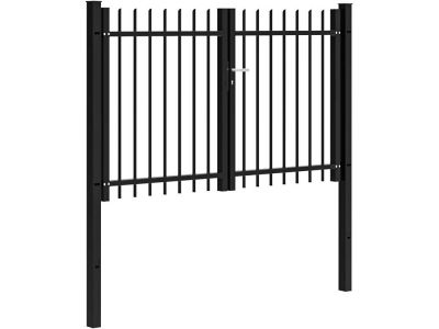 Double palisade gate | Round bar | Width 240 cm