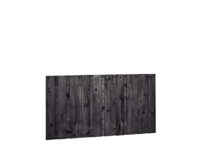 Black sprayed garden fence 90 cm| 21 planks
