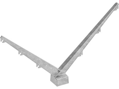 Barbed wire arm | Ø 60 x 40 mm | Slot 2 x 3 | Aluminium