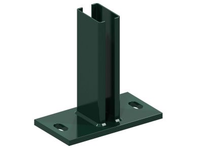 Base Plate | Post Ø 60 x 40 mm | Short | Straight