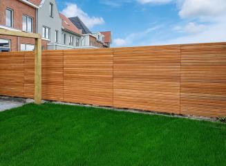 Hardwood fence